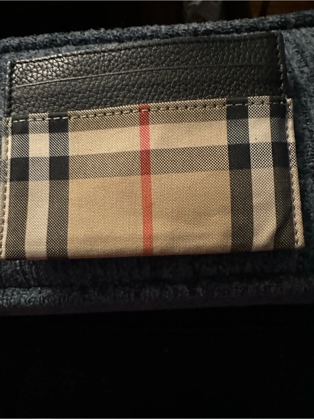 Burberry  Card Holder - Tan/Black/Red